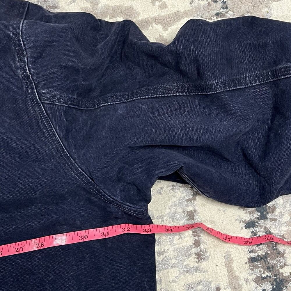 Vintage Carhartt Jacket Mens 3XL Tall Navy Hooded Canvas Lined Work J130 MDT - Picture 7 of 16